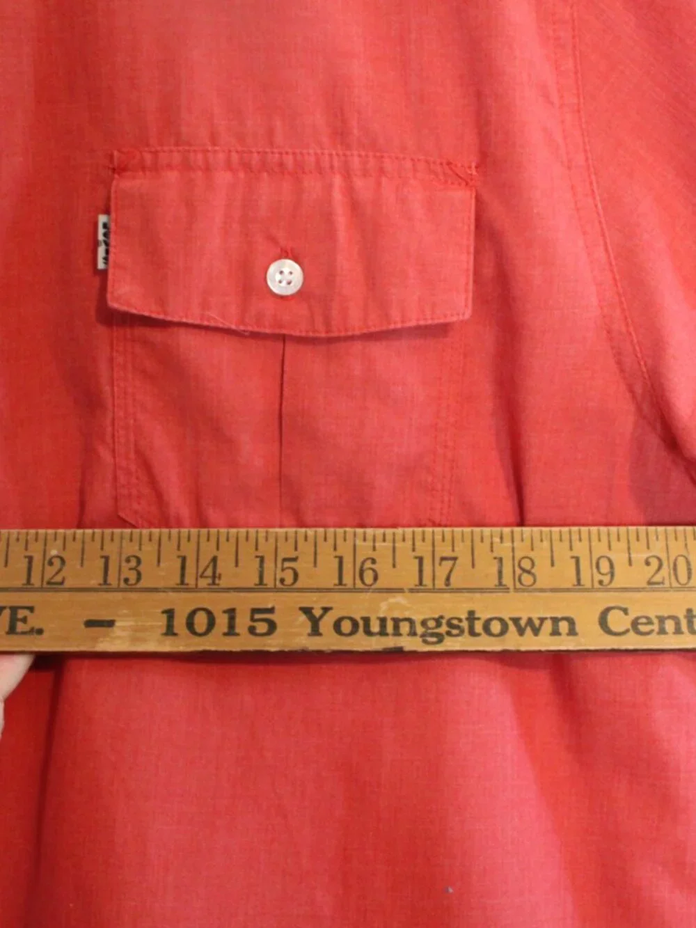 Levi Strauss Mens L red long sleeve shirt 